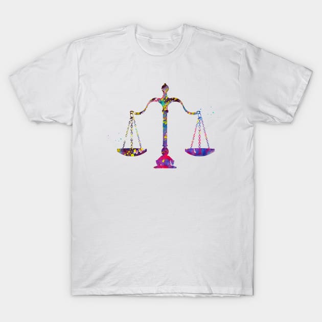 Scales of Justice Art T-Shirt by erzebeth